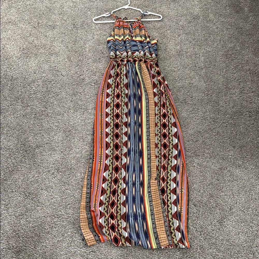 Soprano multi color maxi dress small